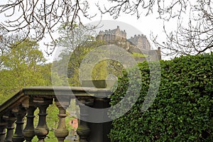 EDINBURGH, SCOTLANDÂ :View of Edinburgh Castle from Princes Street Gardens